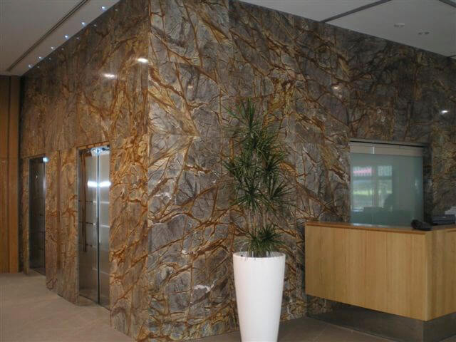 Đá Marble ( Cẩm Thạch) Rainforest Brown ốp tường
