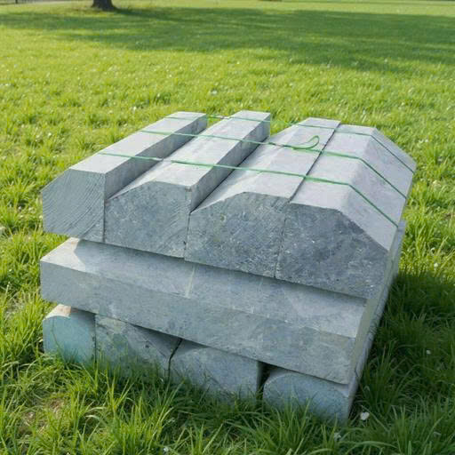 bó vỉa xanh đen mài thô